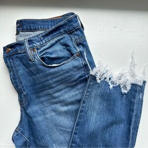 J.Crew Slim Broken-In Boyfriend Jeans with Chewed Hem